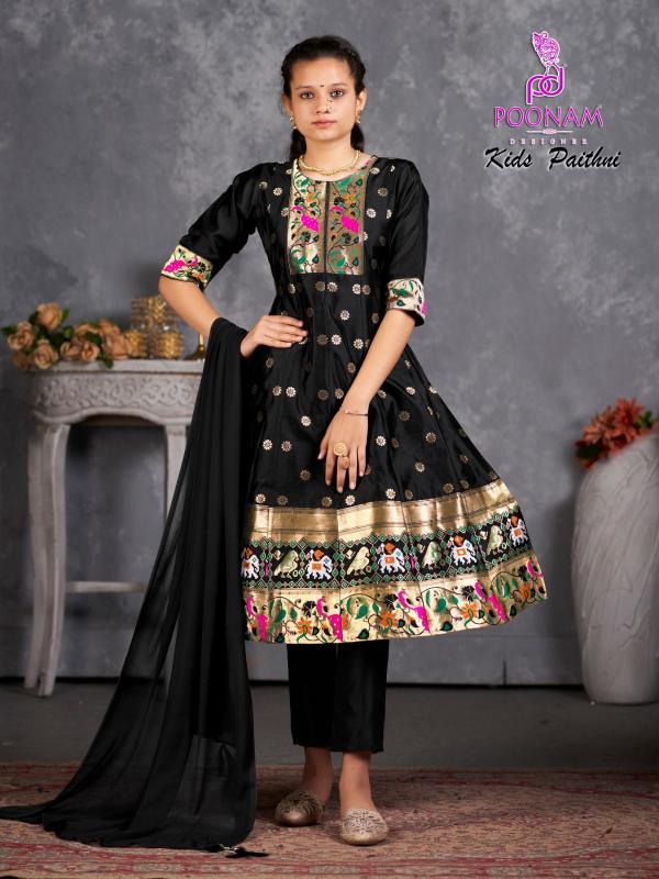 Poonam Kids Paithni Kurti With Bottom Dupatta Collection